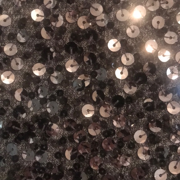 Express Gray Sequence embellished Block Sweater - Picture 3 of 5